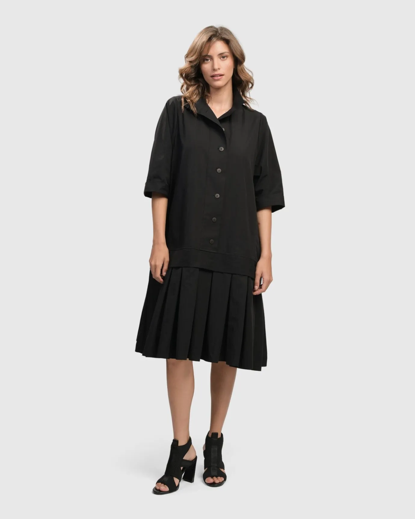 Women Alembika Dresses<Urban Astor Shirt Dress, Black