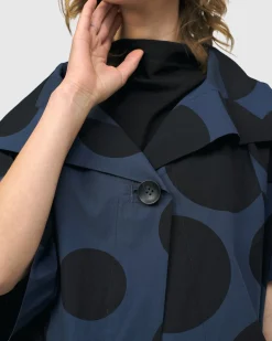 Women Alembika Plus<Urban Bossa Cape Jacket, Navy