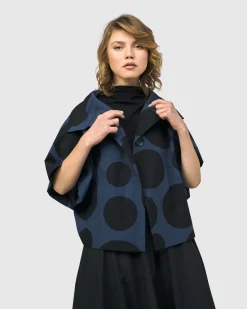 Women Alembika Plus<Urban Bossa Cape Jacket, Navy