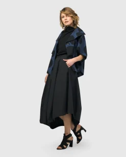 Women Alembika Jackets<Urban Bossa Cape Jacket, Navy