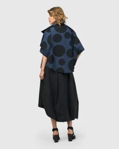 Women Alembika Jackets<Urban Bossa Cape Jacket, Navy