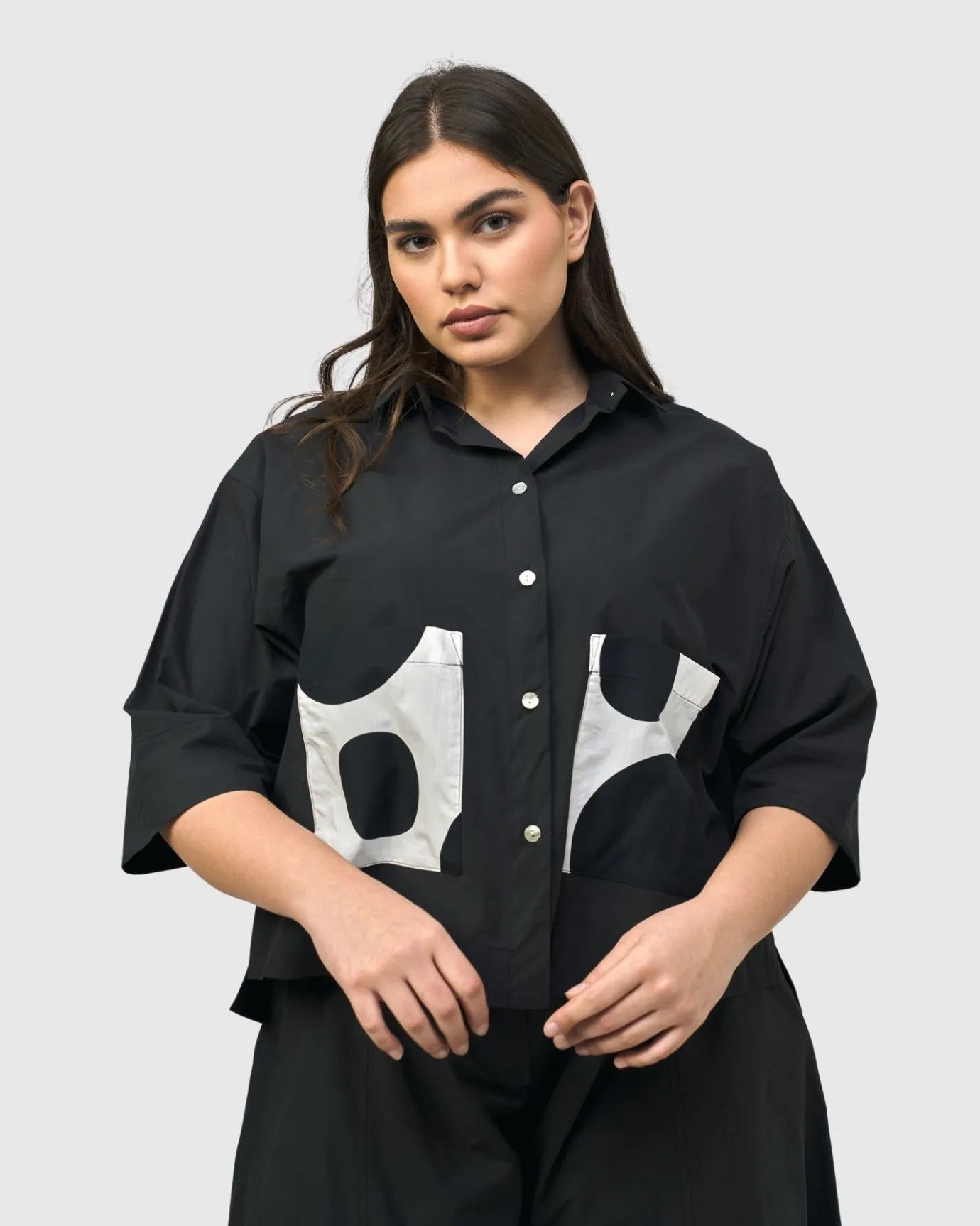 Women Alembika Tops & Tunics<Urban Carnegie Cropped Shirt, Mono