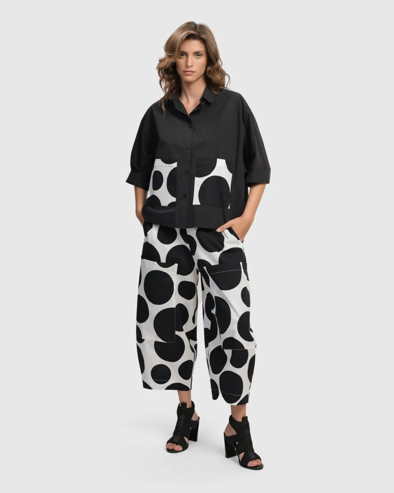 Women Alembika Tops & Tunics<Urban Carnegie Cropped Shirt, Mono