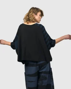 Women Alembika Plus<Urban Centro Cropped Tee, Navy