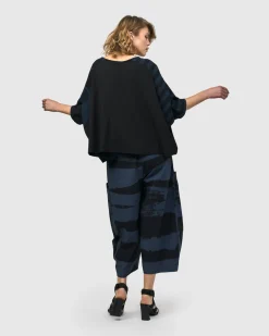 Women Alembika Plus<Urban Centro Cropped Tee, Navy
