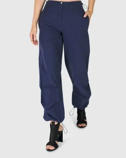 Women Alembika Pants & Skirts<Urban Chica Cargo Pants, Navy