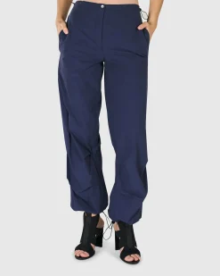 Women Alembika Pants & Skirts<Urban Chica Cargo Pants, Navy