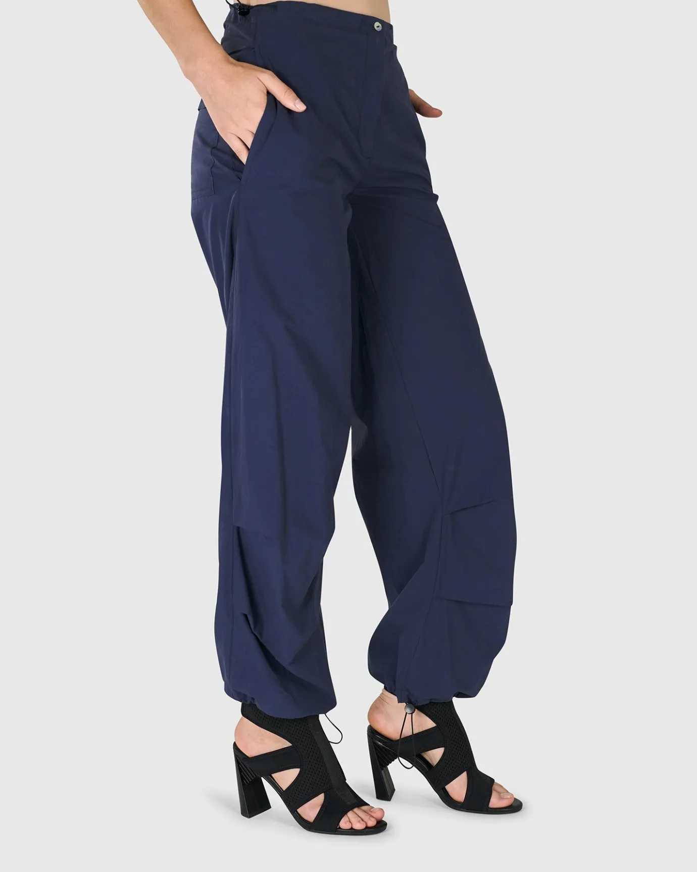 Women Alembika Pants & Skirts<Urban Chica Cargo Pants, Navy