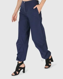 Women Alembika Pants & Skirts<Urban Chica Cargo Pants, Navy