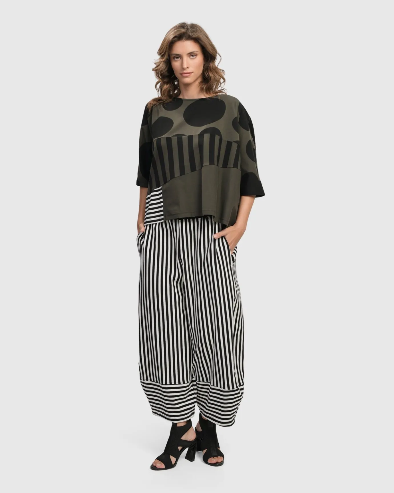 Women Alembika Plus<Urban Chihiro Boxy Tee, Khaki