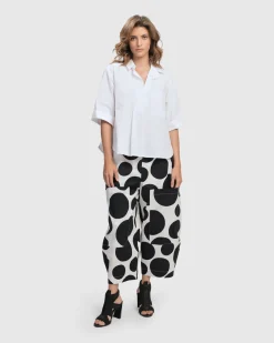 Women Alembika Plus<Urban Chloe A-Line Blouse, White