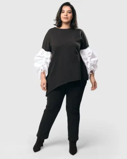 Women Alembika Tops & Tunics<Urban Cinch Tunic Top, White/Black