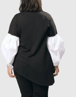 Women Alembika Tops & Tunics<Urban Cinch Tunic Top, White/Black