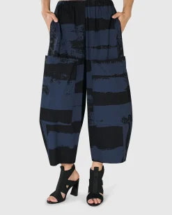 Women Alembika Plus<Urban Codex Barrel Pants, Navy