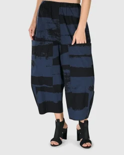 Women Alembika Pants & Skirts<Urban Codex Barrel Pants, Navy