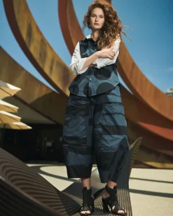 Women Alembika Pants & Skirts<Urban Codex Barrel Pants, Navy
