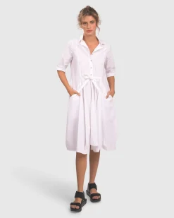 Women Alembika Plus<Urban Cooler Dress, White