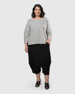 Women Alembika Pants & Skirts<Urban Crop Harem Pants, Black