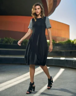 Women Alembika Dresses<Urban Daytime Cocoon Dress, Stripes