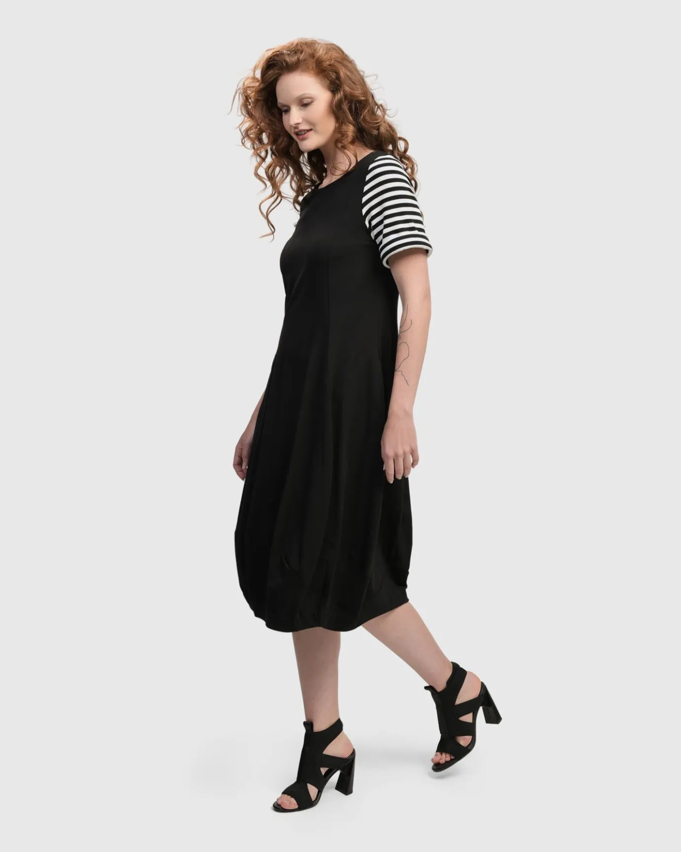 Women Alembika Dresses<Urban Daytime Cocoon Dress, Stripes