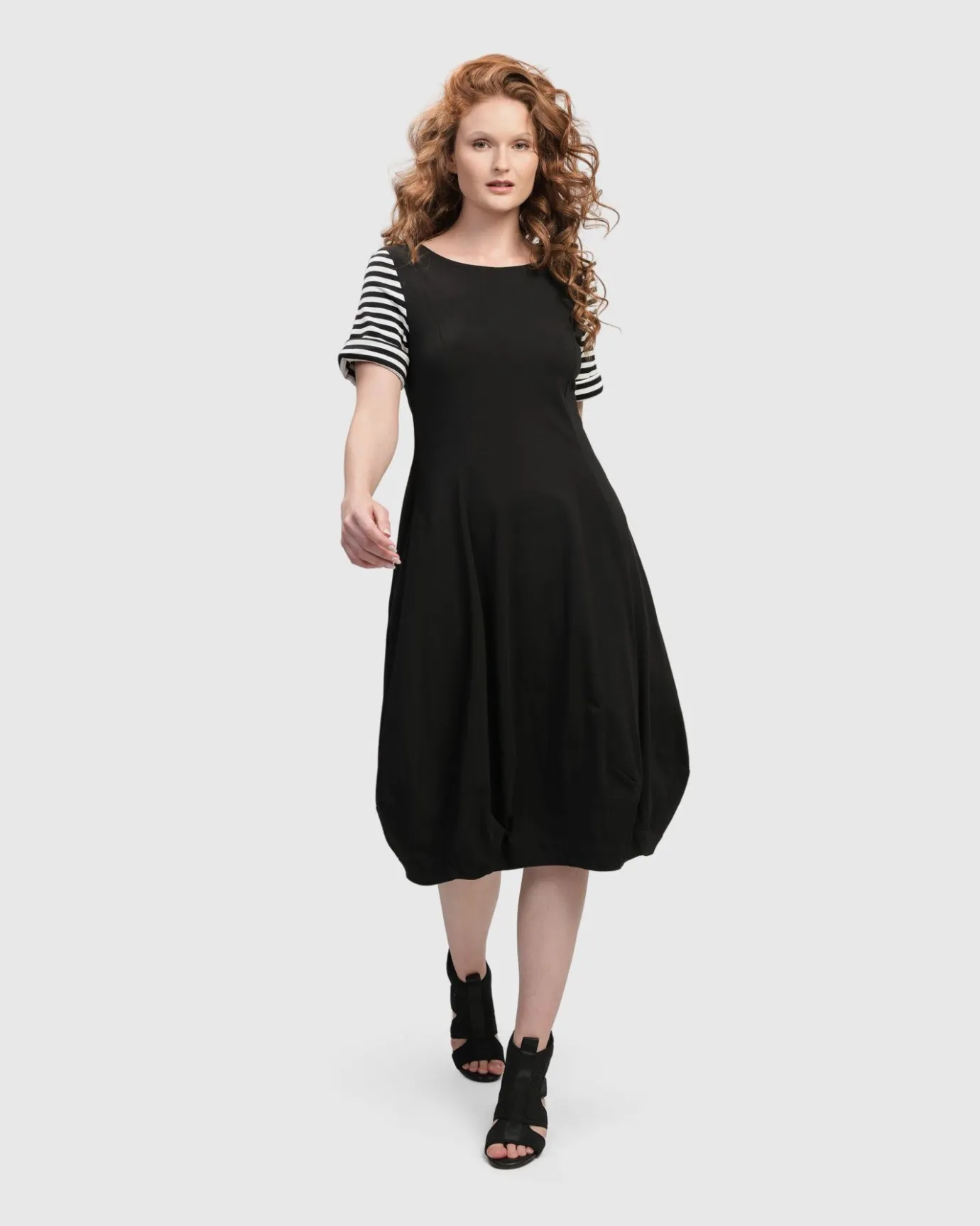 Women Alembika Dresses<Urban Daytime Cocoon Dress, Stripes