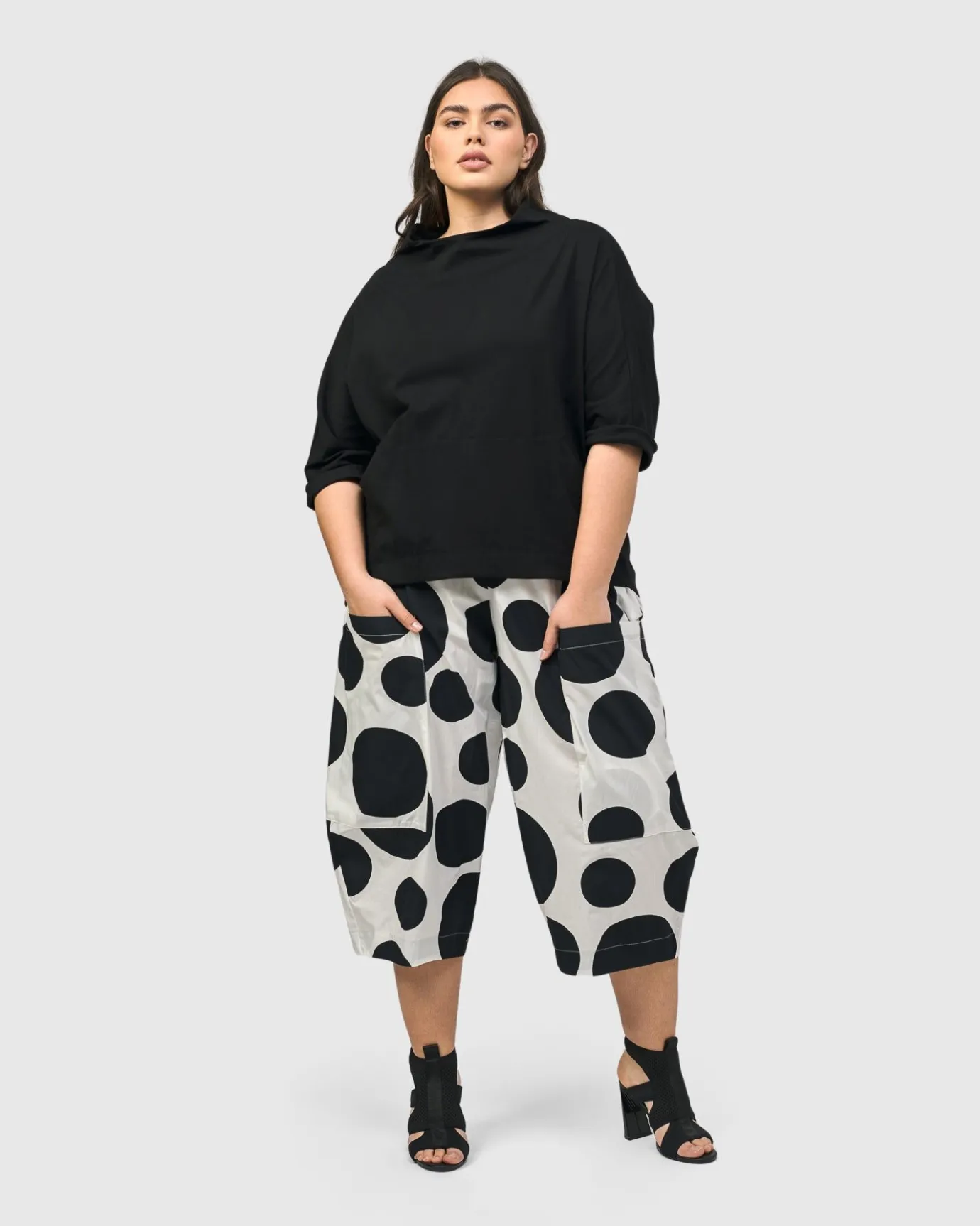 Women Alembika Plus<Urban Dot Barrel Pants, Mono