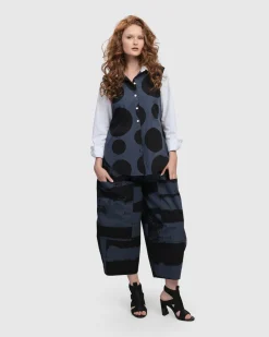 Women Alembika Plus<Urban Dots Button Down Shirt, Navy