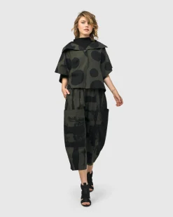 Women Alembika Jackets<Urban Dots Kiku Cape Jacket, Khaki