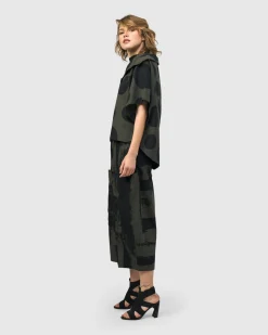 Women Alembika Plus<Urban Dots Kiku Cape Jacket, Khaki