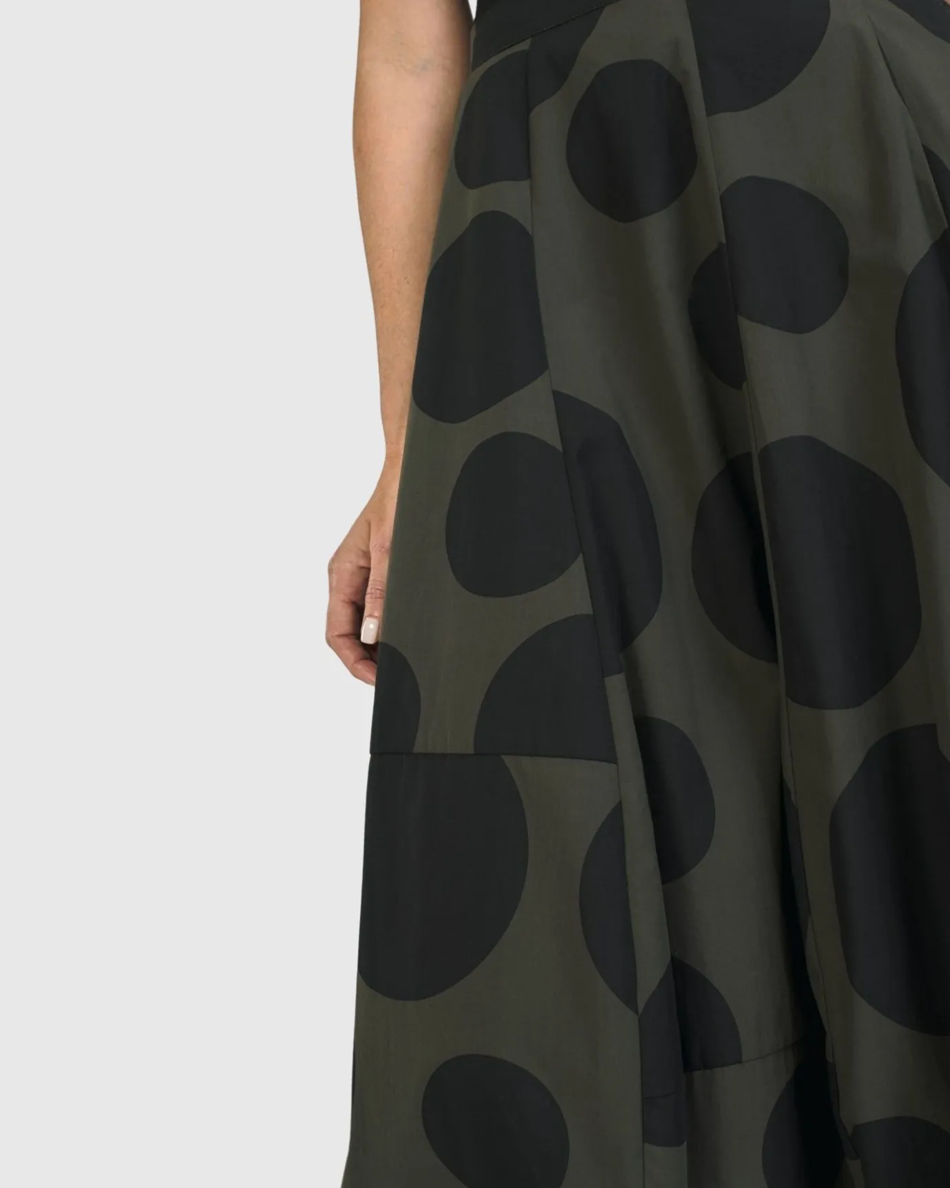 Women Alembika Plus<Urban Dots Lotus Balloon Skirt, Khaki