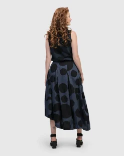Women Alembika Tops & Tunics<Urban Dots Sleeveless Mockneck Top, Navy