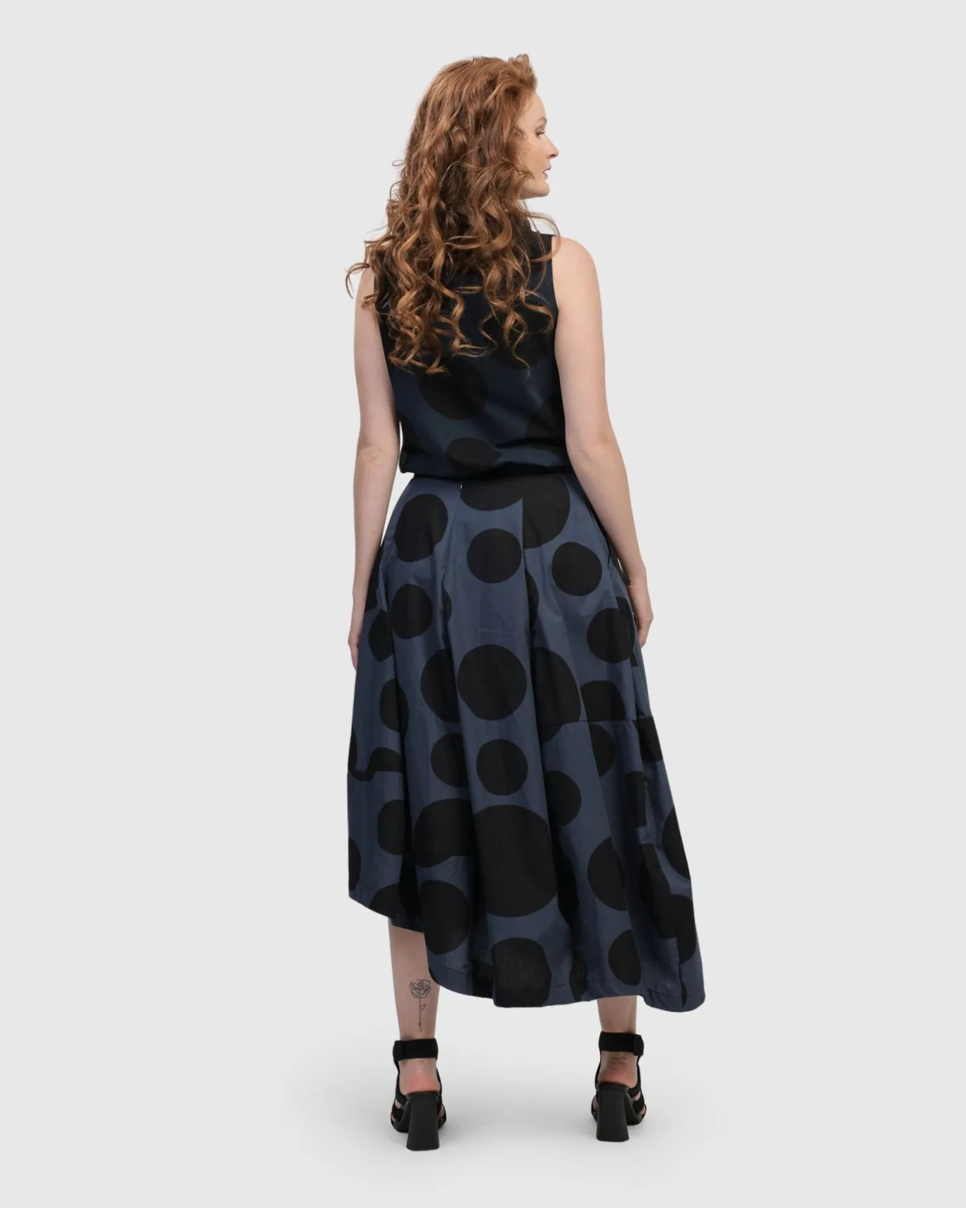 Women Alembika Tops & Tunics<Urban Dots Sleeveless Mockneck Top, Navy