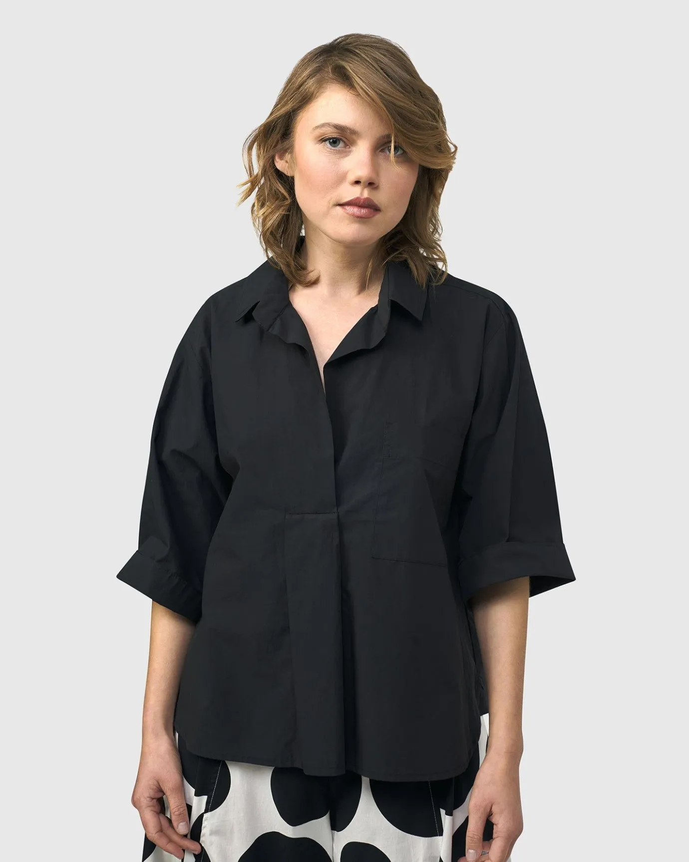 Women Alembika Tops & Tunics<Urban Fran A-Line Blouse, Black