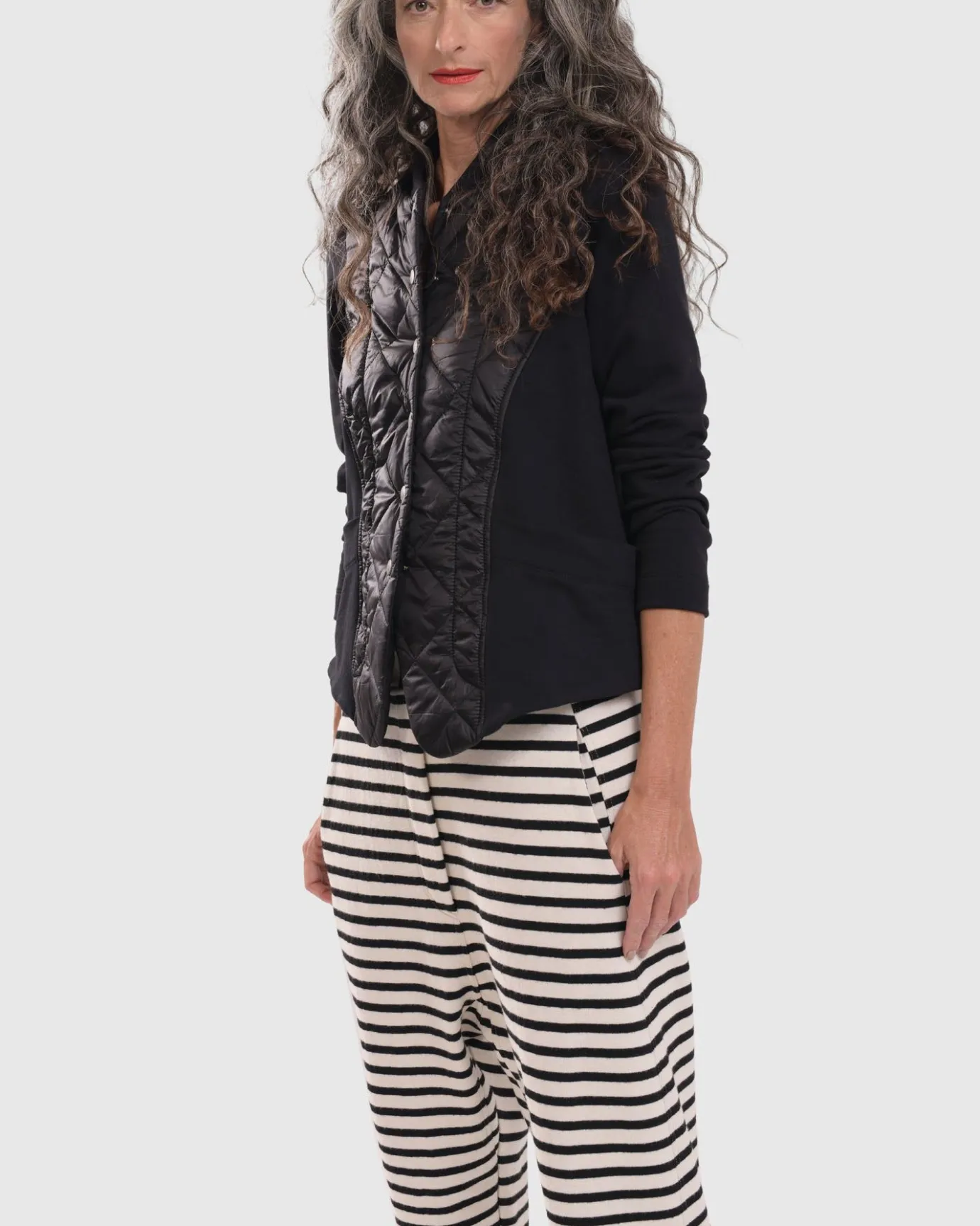 Women Alembika Plus<Urban French Terry Trousers, Lines