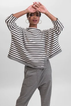 Women Alembika Pants & Skirts<Urban French Terry Trousers, Stripe
