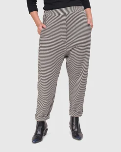 Women Alembika Pants & Skirts<Urban French Terry Trousers, Stripe