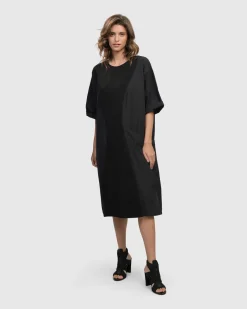 Women Alembika Dresses<Urban Gramercy Oversized Dress, Black
