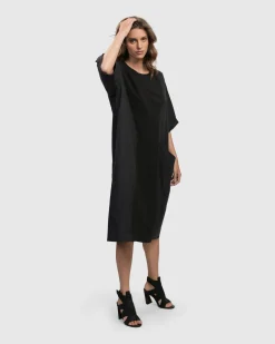 Women Alembika Dresses<Urban Gramercy Oversized Dress, Black