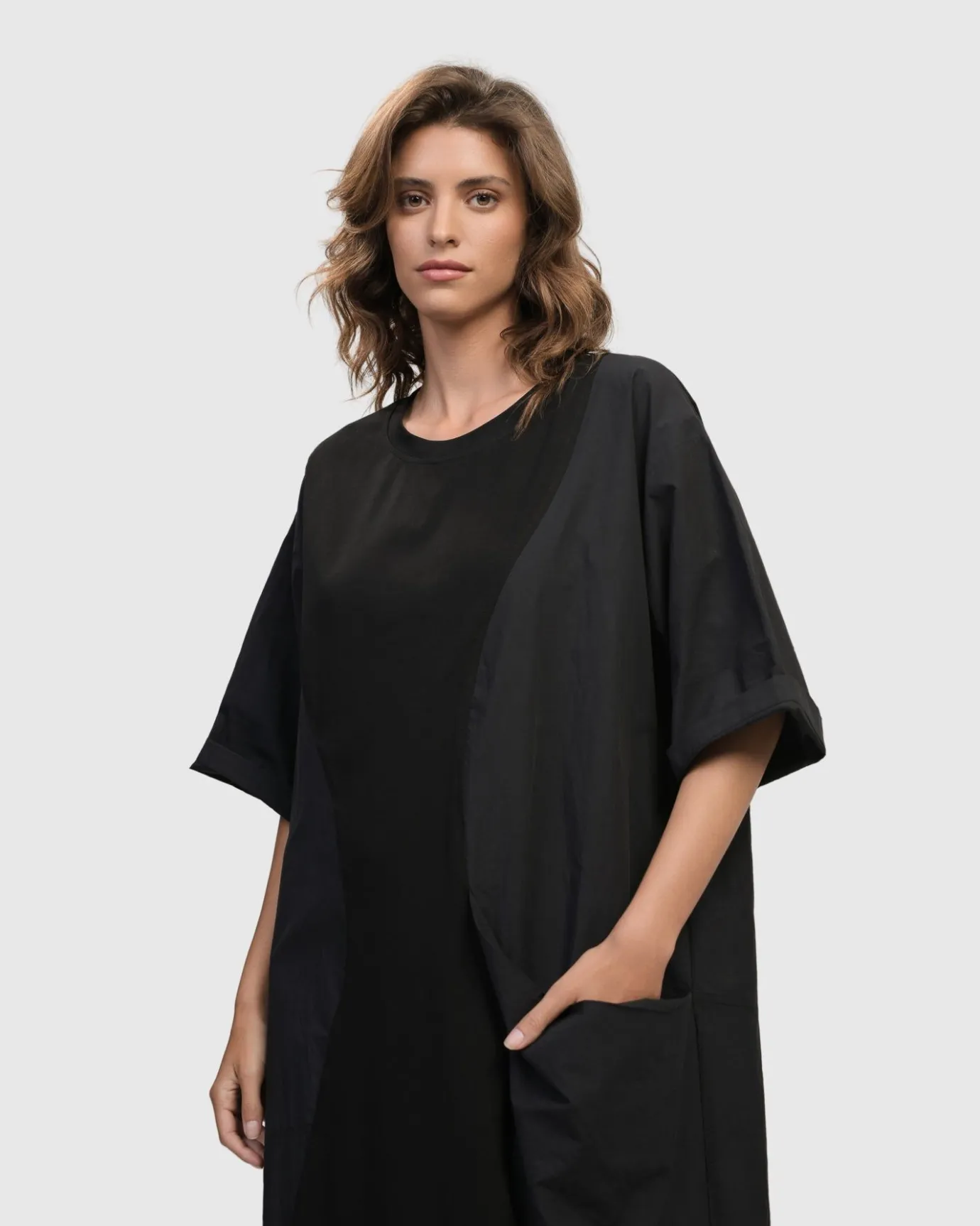 Women Alembika Dresses<Urban Gramercy Oversized Dress, Black