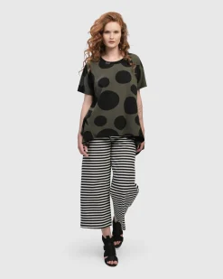 Women Alembika Plus<Urban Greenwich Striped Pants, Black