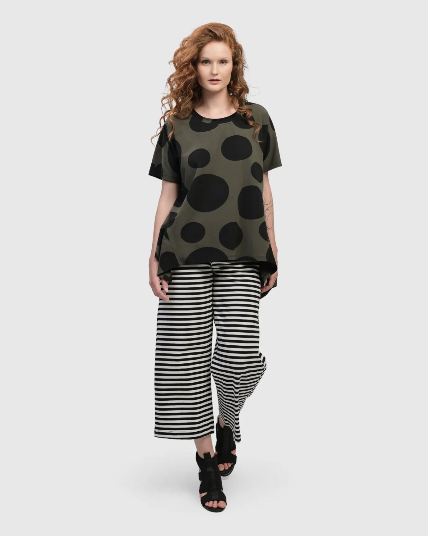 Women Alembika Pants & Skirts<Urban Greenwich Striped Pants, Black