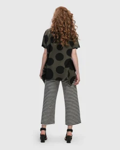 Women Alembika Pants & Skirts<Urban Greenwich Striped Pants, Black