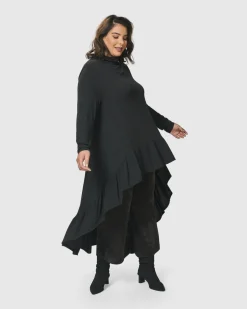 Women Alembika Tops & Tunics<Urban Hi Lo Katniss Top, Charcoal