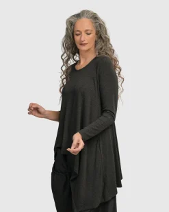 Women Alembika Tops & Tunics<Urban Hi-Lo Top, Charcoal