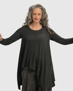Women Alembika Tops & Tunics<Urban Hi-Lo Top, Charcoal