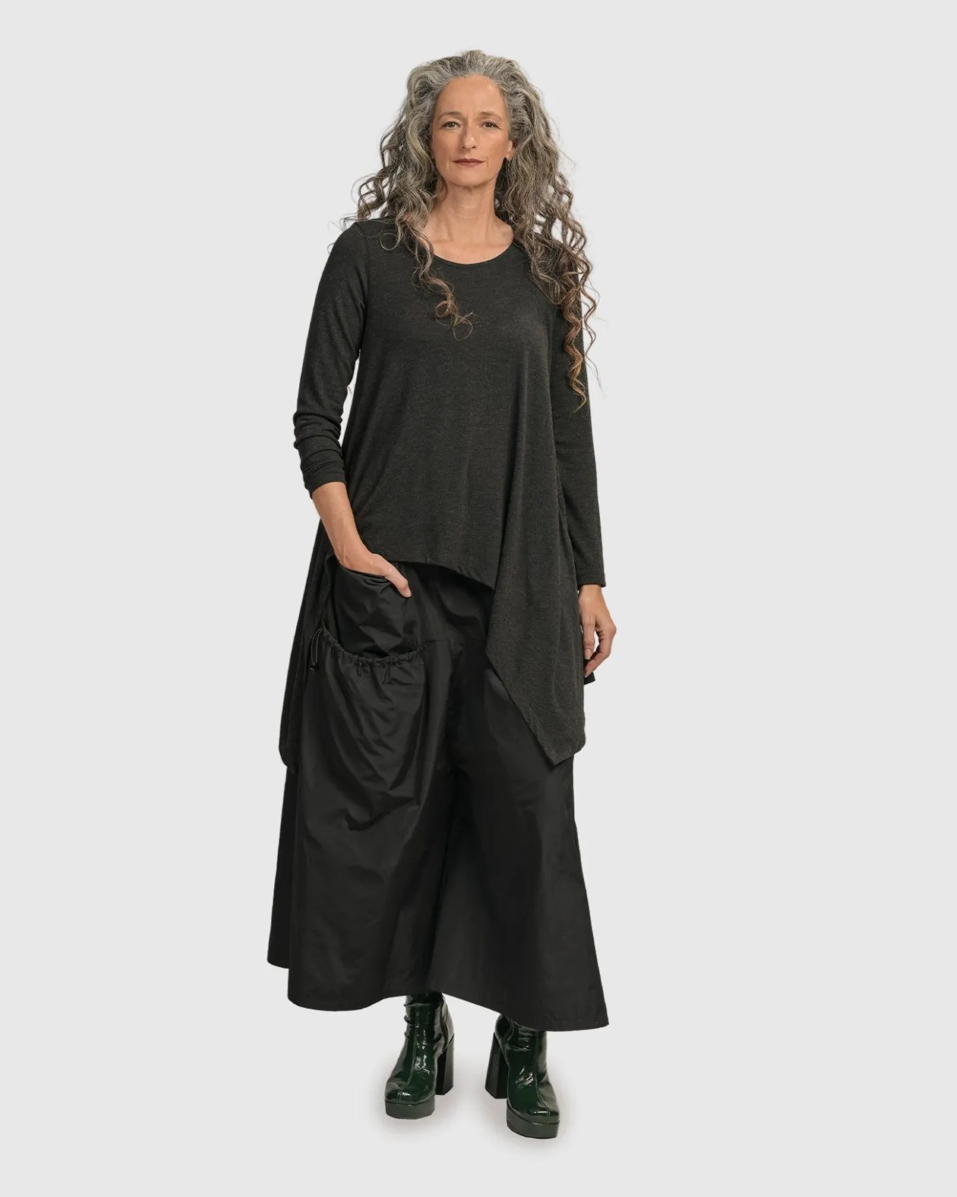 Women Alembika Tops & Tunics<Urban Hi-Lo Top, Charcoal