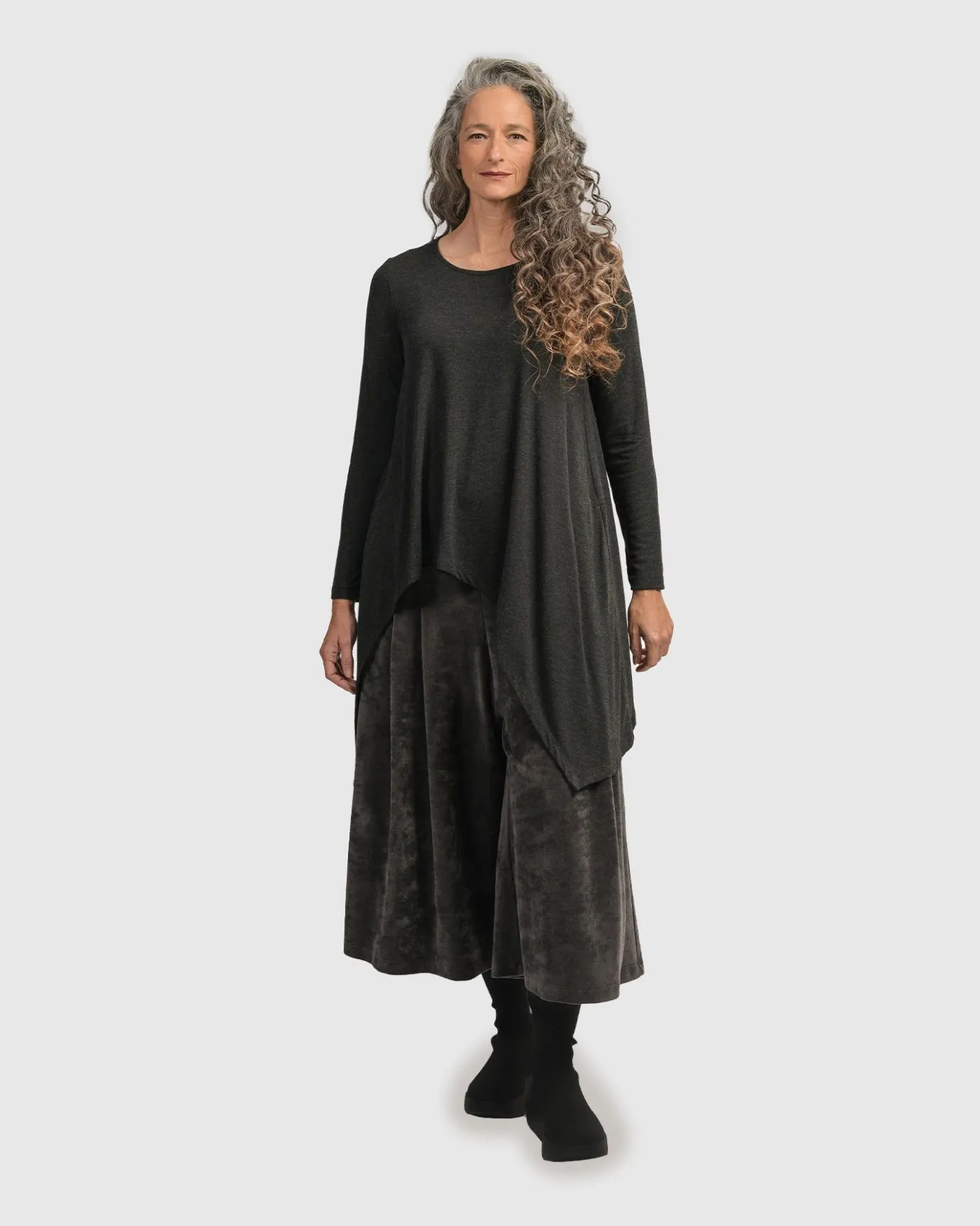 Women Alembika Tops & Tunics<Urban Hi-Lo Top, Charcoal