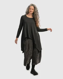 Women Alembika Tops & Tunics<Urban Hi-Lo Top, Charcoal