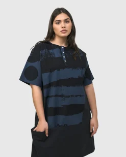 Women Alembika Plus<Urban Ipanema Shift Dress, Navy