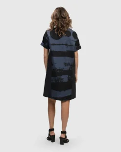 Women Alembika Plus<Urban Ipanema Shift Dress, Navy